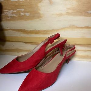 A new day red kitten heel, size 11W